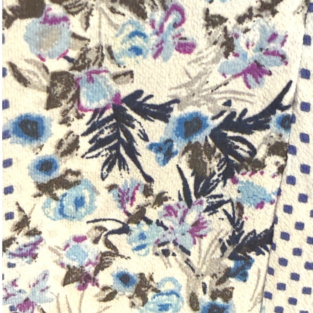 BANJUL Floral‎ Polka Dot Halter Wide Leg Jumpsuit Blue White Tie Waist  NWOT M - Picture 7 of 8